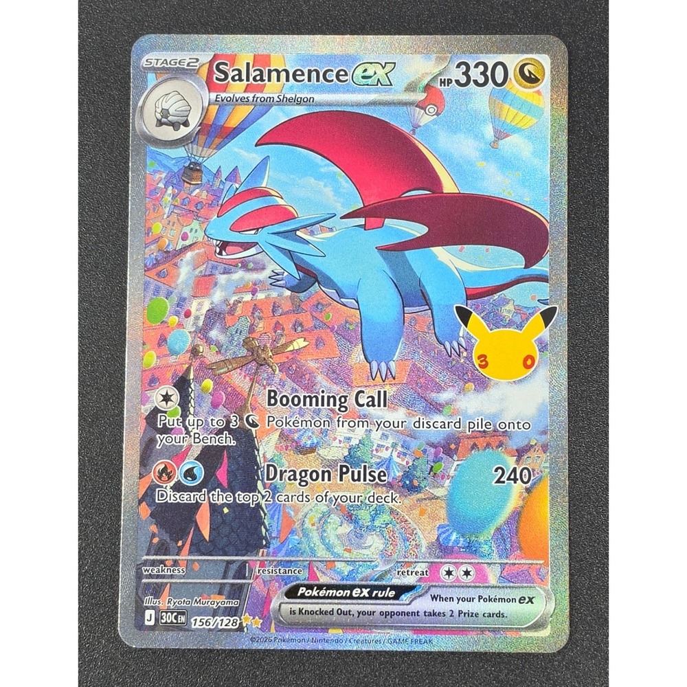 Pokemon Salamence ex 156/128 30th Anniversary SIR Card